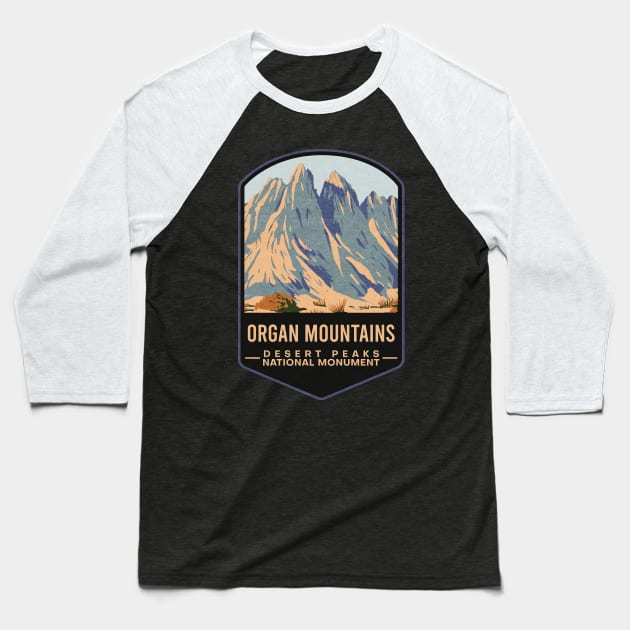Organ Mountains Desert Peaks National Monument Baseball T-Shirt by JordanHolmes